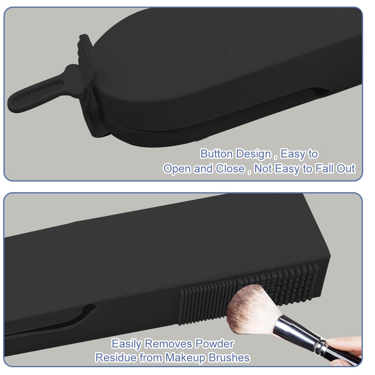 MAYCREATE Silicone Makeup Brush Holder, Large Capacity Makeup Brushes Organizer with Cleaning Bristle, Portable Anti-Fall Out Cosmetic Brush Travel Case MAYCREATE Silicone Makeup Brush Holder, Large Capacity Makeup Brushes Organizer with Cleaning Bristle, Portable Anti-Fall Out Cosmetic Brush Travel Case